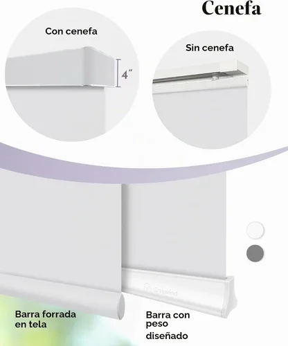 Vista 6 de Graywind Paneles deslizantes motorizados opacos compatibles con Alexa Google, persianas de riel para puertas corredizas de patio, tamaño Blackout