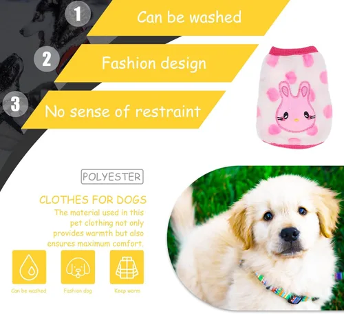 Vista 6 de Suéter para perro, suéteres para perros pequeños, abrigo cálido de invierno para mascotas, suéteres suaves para perros pequeños, niñas y niños