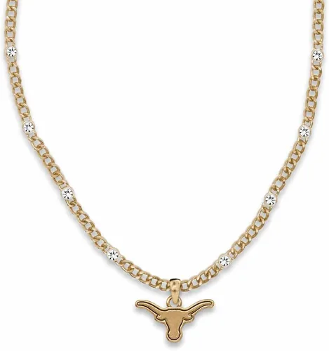 From the Heart Texas Longhorns Lydia - Collar de oro con licencia UT, Zinc, No es una piedra preciosa