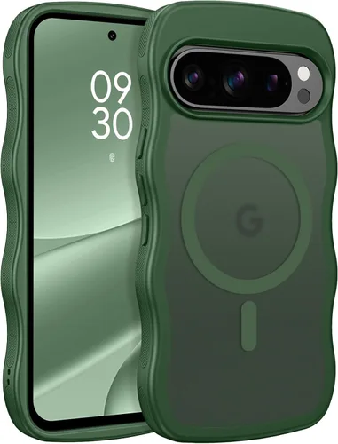 Vista 16 de BENTOBEN Funda magnética para Google Pixel 10 Pro, bonita funda ondulada y rizada para Pixel 10Pro [compatible con MagSafe] parachoques