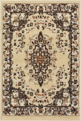 Vista 3 de Antep Rugs Alfombra oriental de 2 x 3 con medallón tradicional para interiores (beige crema, 2 pies x 3 pies)