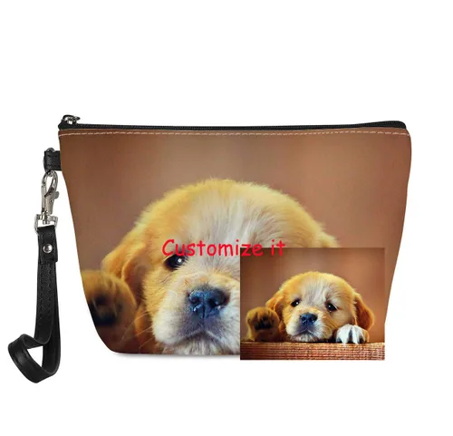 Mumeson Patrón personalizado para mujer, bolsa de cosméticos de viaje, estuche de maquillaje, organizador de neceser de tocador