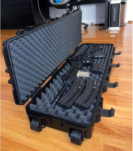 Vista 3 de AW 40"/53" Rifle Gun Case Hard Long Gun Case Portable Gun Cases For Rifles Waterproof Impact Resistance Explosion Resistance with TSA Padlock Valve