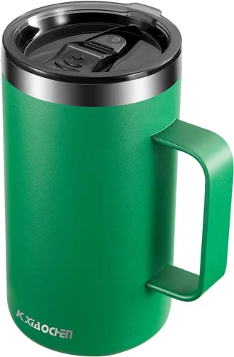 Vista 25 de KXIAOCHEN - Taza de café aislada de 20 onzas con tapa, taza de café de acero inoxidable, vaso de café de doble pared con aislamiento al vacío
