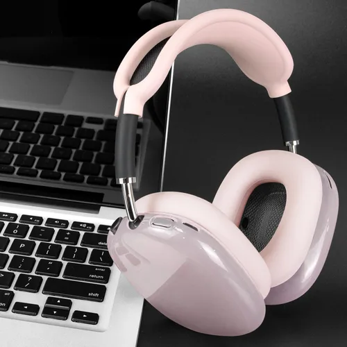 Vista 7 de SOULWIT Kit de protección para AirPods Max 2/1 (2026/2024/2020, USB-C/Lightning), funda para la diadema + protector de funda de TPU + fundas de Rosa