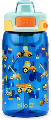 Vista 19 de Ello Pop & Fill - Botella de agua de 18 onzas de acero inoxidable para niños con tapa de llenado rápido Botella aislada al vacío libre de BPA