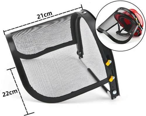 Vista 6 de harayaa Juego de protector facial y soporte de repuesto para cascos de ala completa, visera de alambre de metal universal, soporte de aluminio