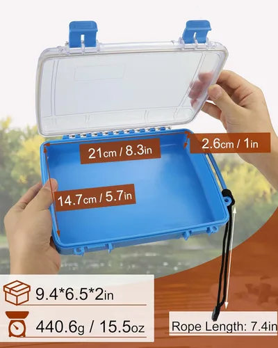 Vista 2 de Caja seca impermeable Caja de almacenamiento hermética Caja de secado impermeable para kayak y barco Contenedores impermeables Caja