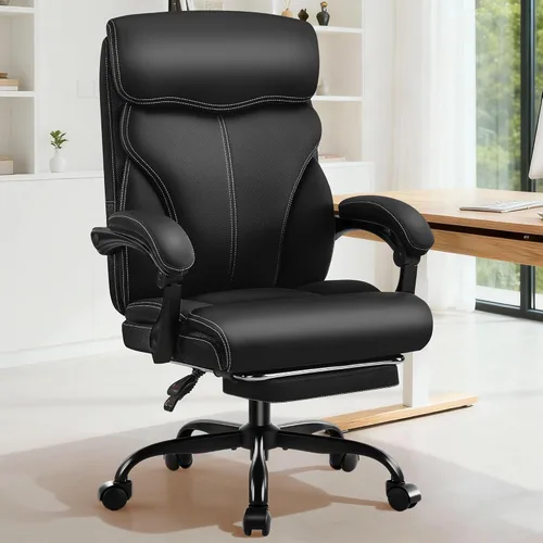 Vista 14 de AreShark Silla de oficina – Silla ejecutiva de escritorio cómoda transpirable con respaldo alto y soporte lumbar, silla ergonómica de cuero