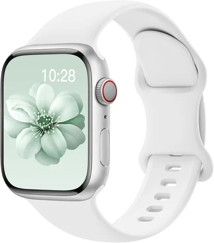 Vista 11 de SuperNaNa - Correa de silicona deportiva compatible con bandas de Apple Watch de 40mm 38mm 41mm 44mm 45mm 42mm 49mm, unisex, correa de muñeca