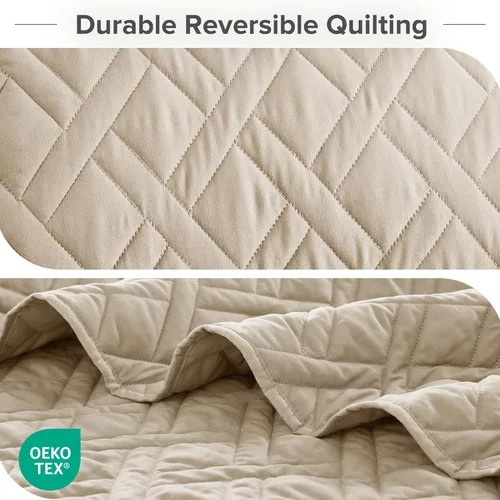 Vista 5 de Comfort Spaces Juego de Edredón Tamaño Individual Moderno Reversible con Diamantes Cubrecama Juego de Ropa de Cama Individual Acogedora Capa