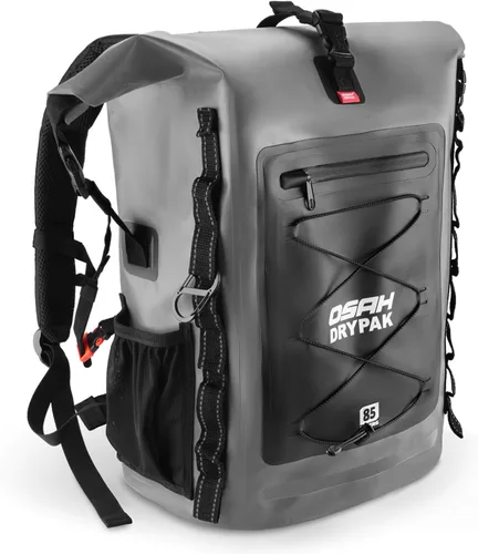 Vista 16 de OSAH DRYPAK Waterproof Backpack Dry Bag 25L/35L/55L/85L – Heavy Duty Roll-Top Hiking Backpack Sack Keeps Gear Dry for Travel, Kayaking, Boating