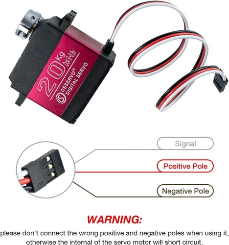 Vista 11 de DS3235 77.2 lbs Digital RC Servo de alto par todo el engranaje de metal Motor sin núcleo impermeable servomotores para RC Robot, coche, camión