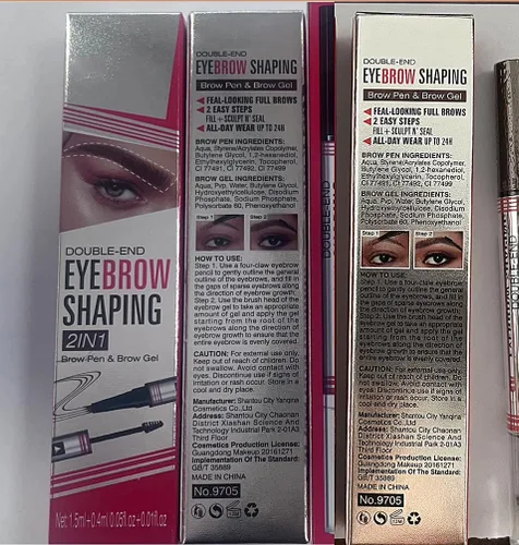 Vista 8 de 2024 Nuevo Lápiz de Cejas 2 en 1 con Gel, Lápiz de Cejas Mágico Resistente al Agua, Lápiz de Cejas de Microblading 3D de Doble Punta con 4 Puntas