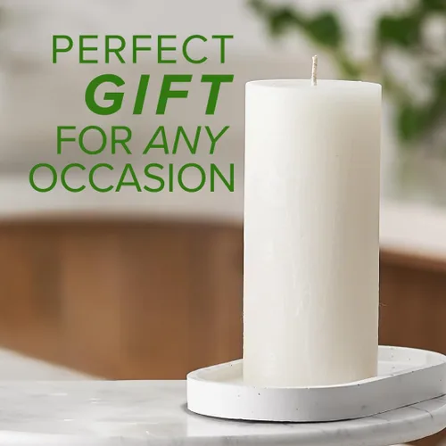 Vista 5 de Simply Soson Juego de velas perfumadas de menta, velas de pilar marfil de 3 x 6 pulgadas para el hogar, aromaterapia, mujeres