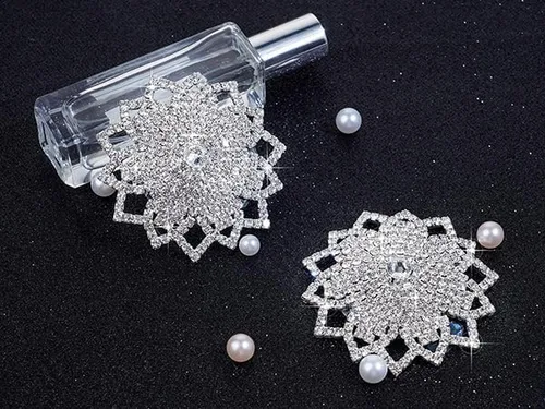 Vista 4 de CheerHP Cubiertas de empanadas de diamantes de imitación - Pegatinas reutilizables de borla de cristal de diamante pastoso regalo pétalos de Navidad