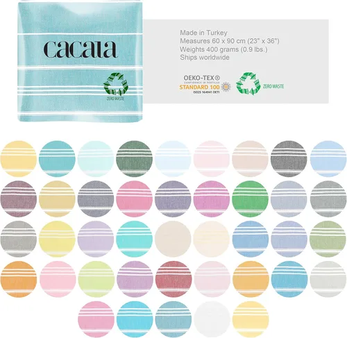 Vista 172 de Cacala Toallas de cocina 100% algodón turco, altamente absorbentes, suaves, de secado rápido, con lazo para colgar, para gimnasio, yoga, baño