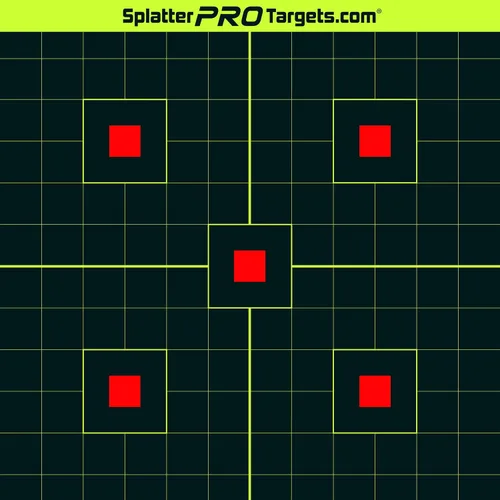 Vista 2 de Objetivos de salpicaduras de 12x12. Los disparos estallan con una brillante salpicadura al impactar. Ve instantáneamente tus disparos.