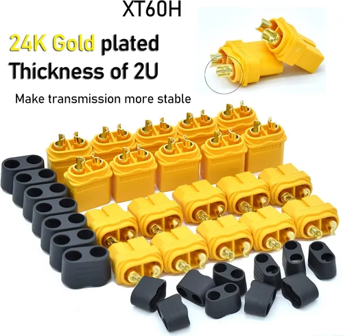 Vista 3 de 20 pares de conectores XT60 XT60H macho hembra enchufes de alimentación para batería Lipo Aviones RC Drone RC Cars..