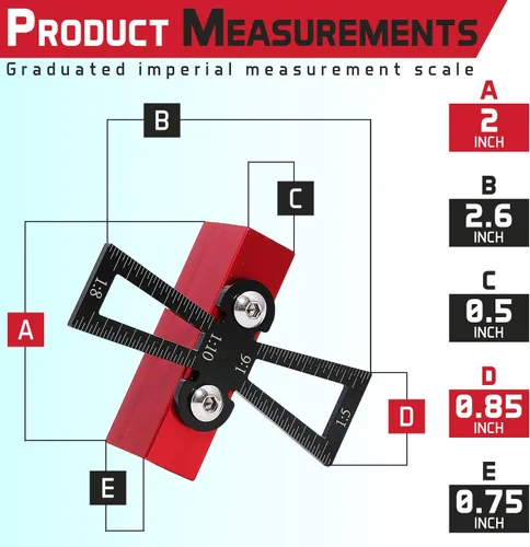 Vista 6 de Marcador de cola de milano - Herramienta de cola de milano de madera - Herramienta de mano para carpintería para manualidades - Guía precisa de cola