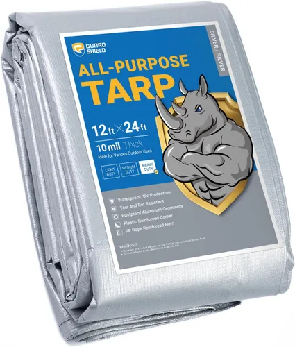 Vista 67 de GUARD SHIELD - Lona resistente, impermeable, de polietileno, gruesa, resistente a los rayos ultravioleta, con ojales, para exteriores, 6 x 8 pies