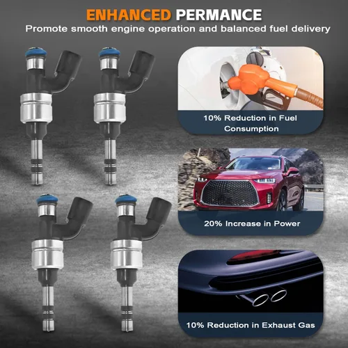 Vista 5 de PANGOLIN 12633784 FJ1154 Inyector de combustible 4PCS Inyector para GMC Terrain Chevy Equinox Regal Equinox 2011-2017, para Buick Verano 2012-2017