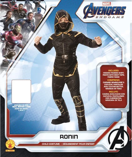 Vista 4 de Disfraz de lujo de Avengers Endgame de Ronin Hawkeye para niños Multicolor