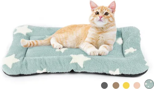 Mora Pets - Cama para gatos de interior lavable, almohadilla antideslizante para jaula de perros, linda cama para perros con estrellas para perros
