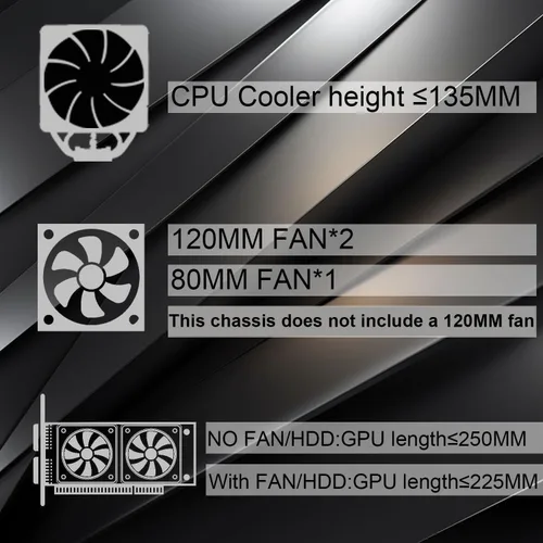 Vista 5 de TGDGAMER Caja Matx: Caja Micro ATX de Alto Flujo de Aire, Compatible con MATX, Mini-ITX, Caja Micro ATX delgada con Puerto I/O USB3.0x1, Negra