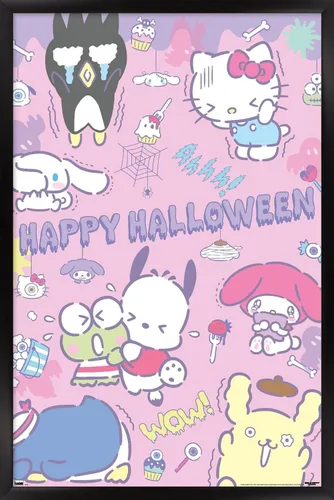 Vista 9 de Trends International Hello Kitty and Friends: 20 Kawaii Horror - Póster de collage de pared, 22.4 pulgadas de largo x 14.7 pulgadas, versión