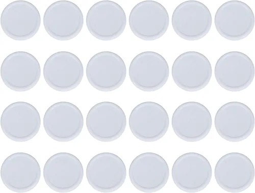 Vista 7 de 2 docenas de tapas de tarro Mason de boca regular, tapas de plástico para almacenamiento de tarros Mason y más, estándar, diámetro 70 mm, blanco