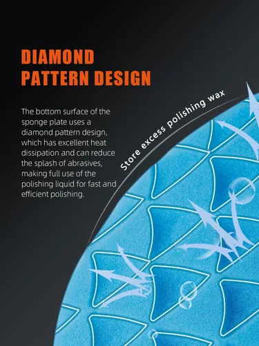 Vista 4 de Almohadillas de pulido, 5 almohadillas pulidoras orbitales de 5 pulgadas y 1 almohadilla de pulido de microfibra, almohadilla de pulido de espuma