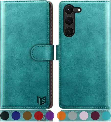 Vista 20 de SUANPOT para Samsung Galaxy S23 +/ Plus Funda tipo cartera con bloqueo RFID, soporte para tarjetas de crédito, funda protectora de libro tipo flip