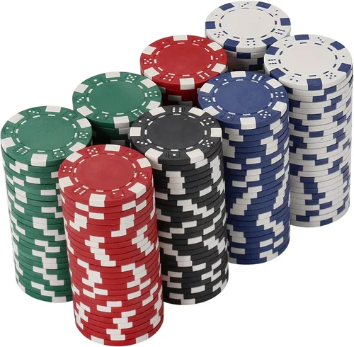 Vista 2 de Fichas de póquer de 11.5 gramos, juego de 200 fichas de póquer para Texas Hold'em, fichas de blackjack, kit de juegos de póquer de casino, juego