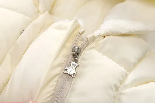 Vista 3 de Enterizo de vellón para bebé, abrigo cálido con capucha y guantes para bebés de 6 a 24 meses