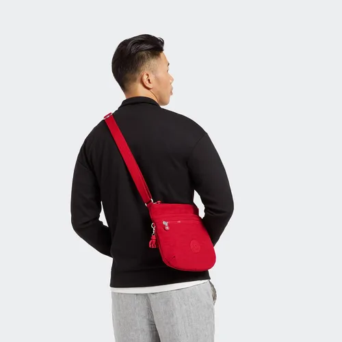 Vista 2 de Kipling Arto - Correa cruzada para mujer, correa de hombro ajustable, cierre de cremallera, Rojo (red rouge)
