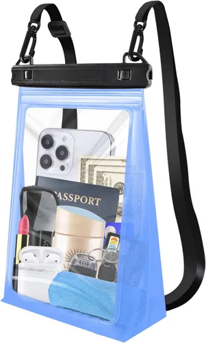 Vista 10 de Bolsa impermeable flotante para teléfono, [espacio expandible] IPX8 Bolsa seca impermeable para iPhone 16 15 14 13 Pro Max Samsung S25 S24 S23