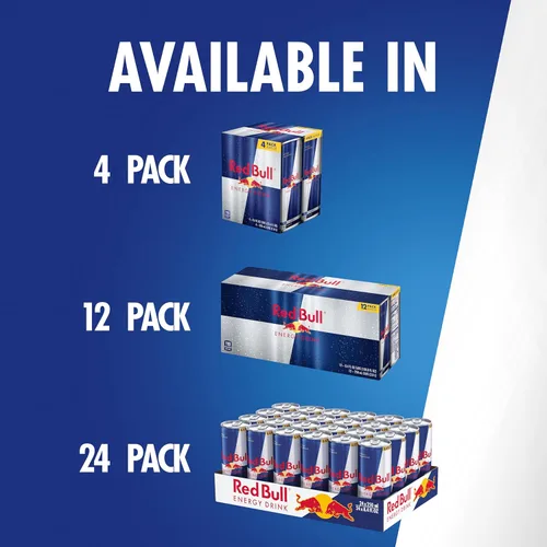 Vista 9 de Red Bull Bebida energética con 80 mg de cafeína más taurina y vitaminas B, 8.4 onzas líquidas, paquete de 4 latas