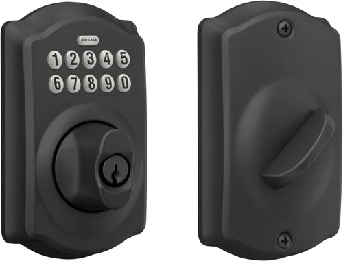 Vista 9 de Schlage - Cerrojo de seguridad Camelot BE365 V CAM 716 con teclado, cerradura de entrada electrónica sin llave, bronce envejecido