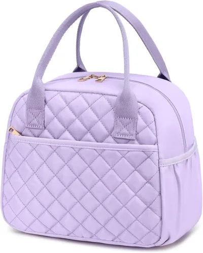 Vista 30 de CAMTOP Lonchera para mujer, bolsa de almuerzo aislada, lonchera con hielera térmica, a prueba de fugas, con diseño acolchado, bolsa de almuerzo