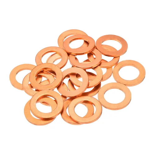 Vista 20 de MECCANIXITY - 52 piezas de arandelas planas de cobre, arandelas de sellado de anillo de trituración métricas mejoradas de cobre de 3x7x1mm