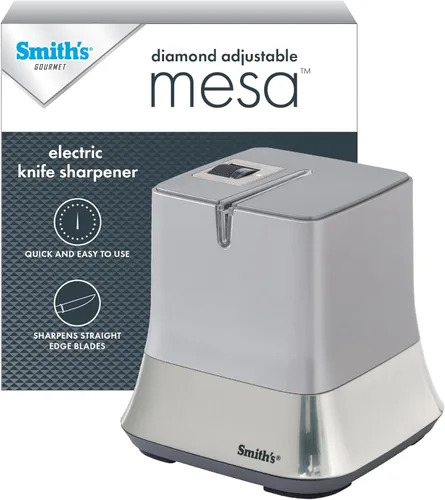 Vista 7 de Smith's 51111 Mesa Diamond - Afilador de cuchillos eléctrico ajustable – Negro – Rueda de afilado abrasivo + guías de cuchillas – Accesorios