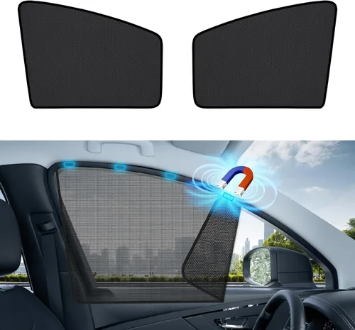 Vista 10 de Aokway Parasol para Ventana de Automóvil (Paquete de 2) – Parasol Magnético para Ventana Lateral Bloqueador UV para Conductor y Pasajero 99%