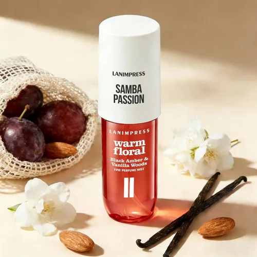 Vista 7 de Fragancia para el cabello y el cuerpo de 3 onzas líquidas, Eau de Parfum para mujer, aroma cálido, perfume n.º 2, aroma floral de fruta, con notas