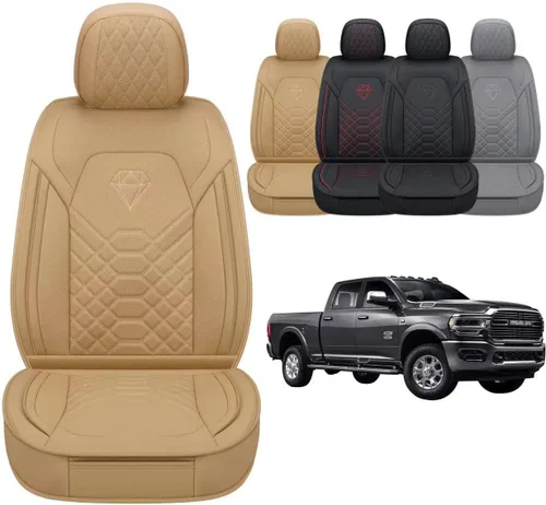 Vista 15 de GXT Dodge RAM - Funda de asiento delantero para Dodge RAM 1500 2500 3500 Pickup Truck 2013-2021, funda impermeable de cuero sintético para asiento