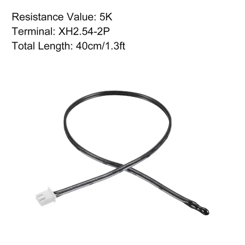 Vista 2 de Sonda de termistor NTC 5K 1.3ft impermeable epoxi sensor de temperatura, [para transmisor digital de temperatura] - 2 piezas