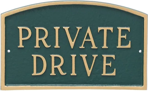 Vista 2 de Montague Metal Products - Placa de metal fundido con diseño de arco privado - Placa de exhibición de pared o césped - Aluminio recubierto de polvo