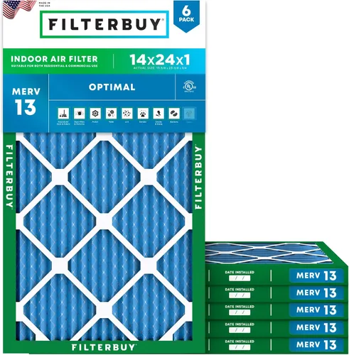 Vista 57 de Filterbuy Filtro de aire 16x25x1 MERV 13 Defensa contra el humo