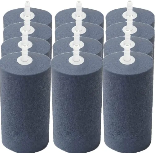 Piedra de aire grande, hidroponía de piedra de aire, difusor de burbujas de cilindro de piedra de aire grande de 4 x 2 pulgadas para acuario, tanque