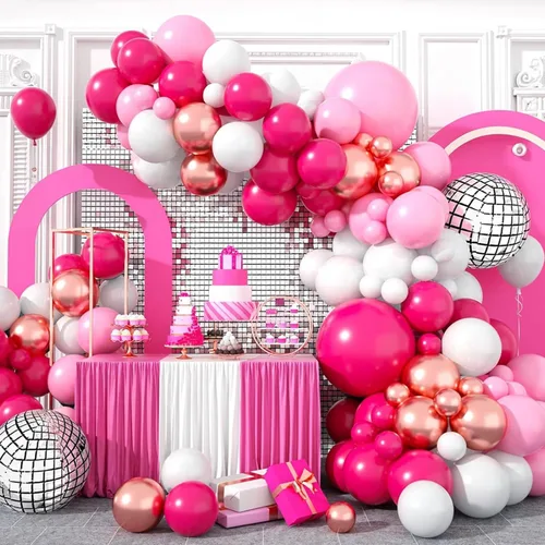 Vista 10 de Kit de arco de guirnalda de globos de noche de película, globos rojos, negros y dorados con globos de papel de aluminio de cámara y estrella, globos